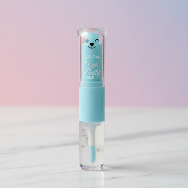 2 In 1 Cute Lip Balm + Lip Oil – Moisturizing, Glossy & Nourishing Lip Care | Available In Yellow, Red, Pink, Dark Pink, Purple & Sky Blue